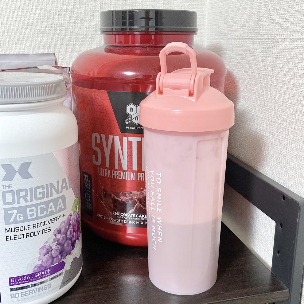 フランフランのかわいい プロテインシェイカー でめちゃめちゃ気分が上がる