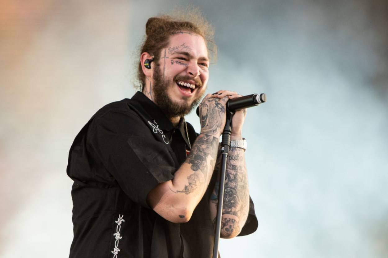 Post Malone performing