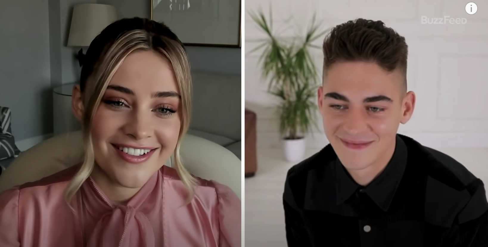 Josephine Langford and Hero Fiennes Tiffin reading thirst tweets