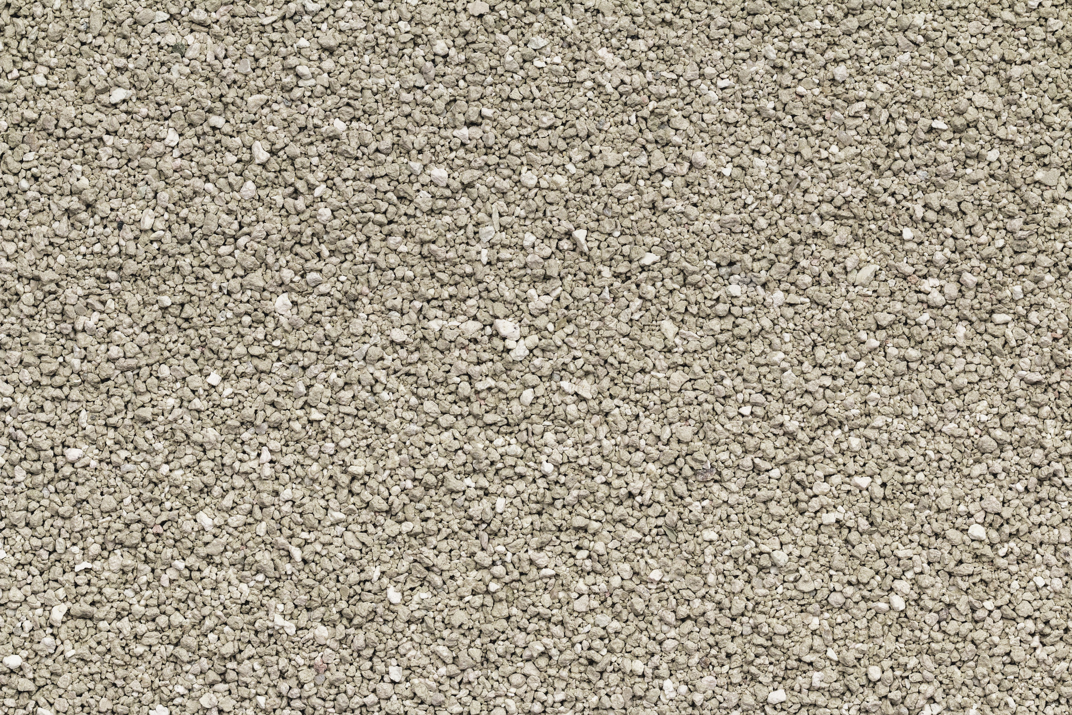 Coarse, gravel-like texture.