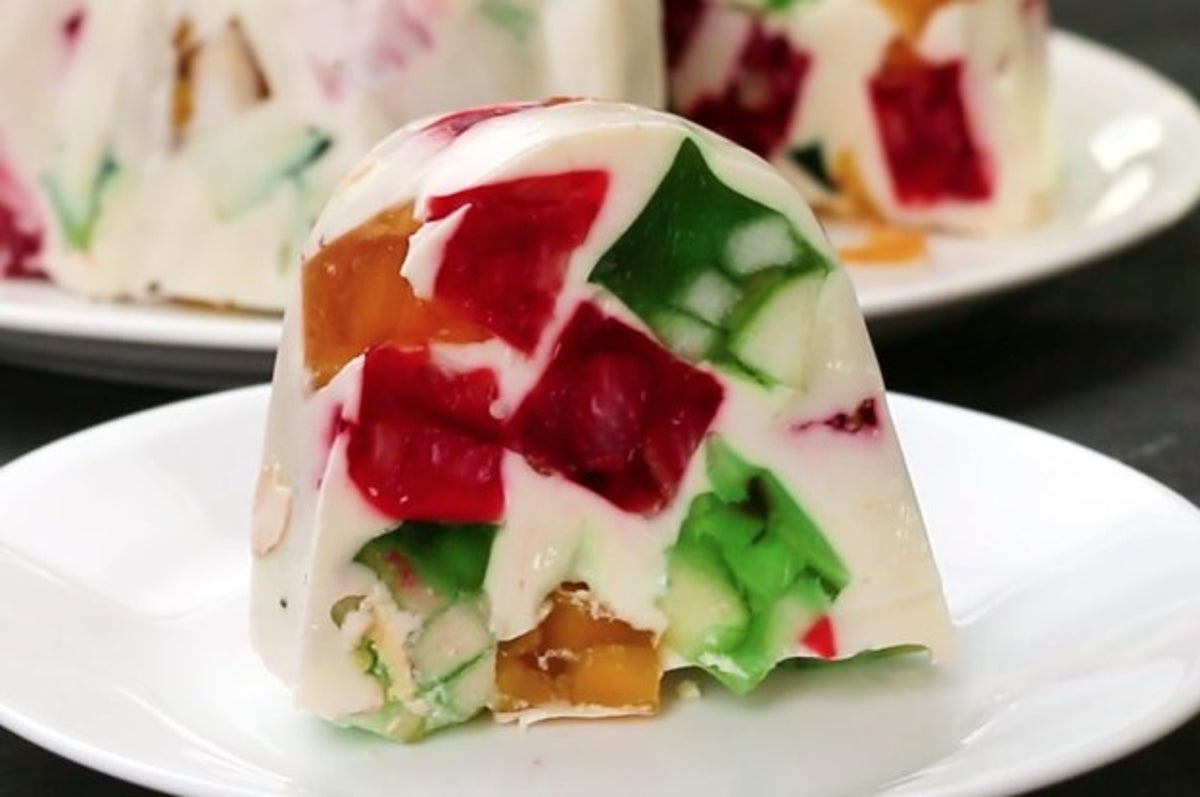 Receta de gelatina de mosaico con fruta Receta de gelatina de mosaico con fruta