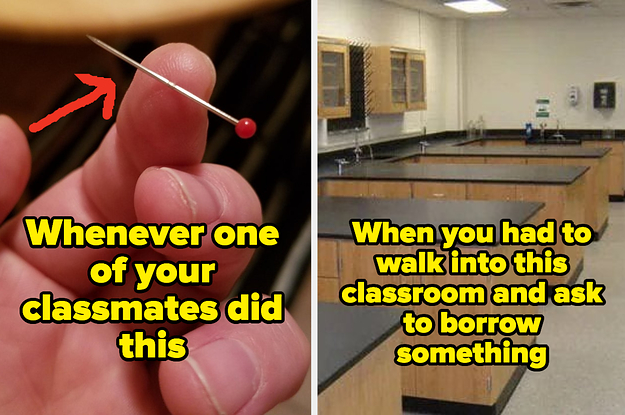 A needle through a finger, and a science classroom
