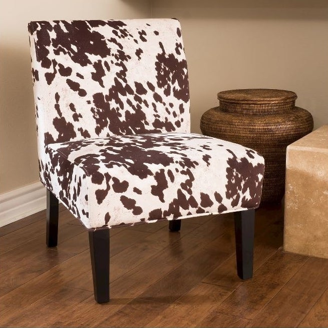 cowhide printed chair