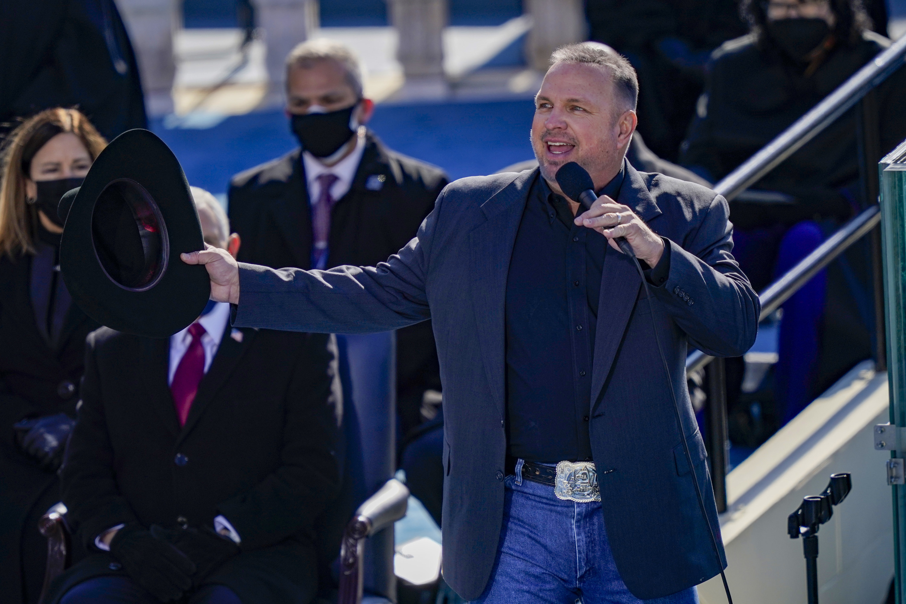 Garth Brooks sings at Biden inauguration