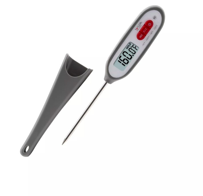 The thermometer with LCD screen