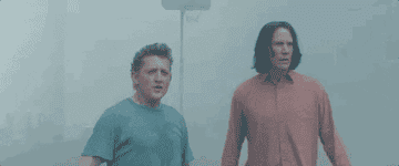 GIF of Bill and Ted saying &quot;No Way!&quot;