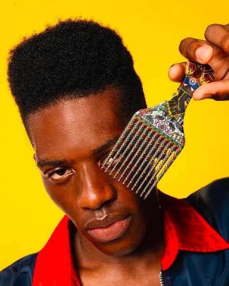 Model showing off his Afropick