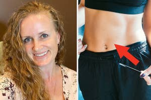 dr. heather jeffcoat and a picture of a woman's abs