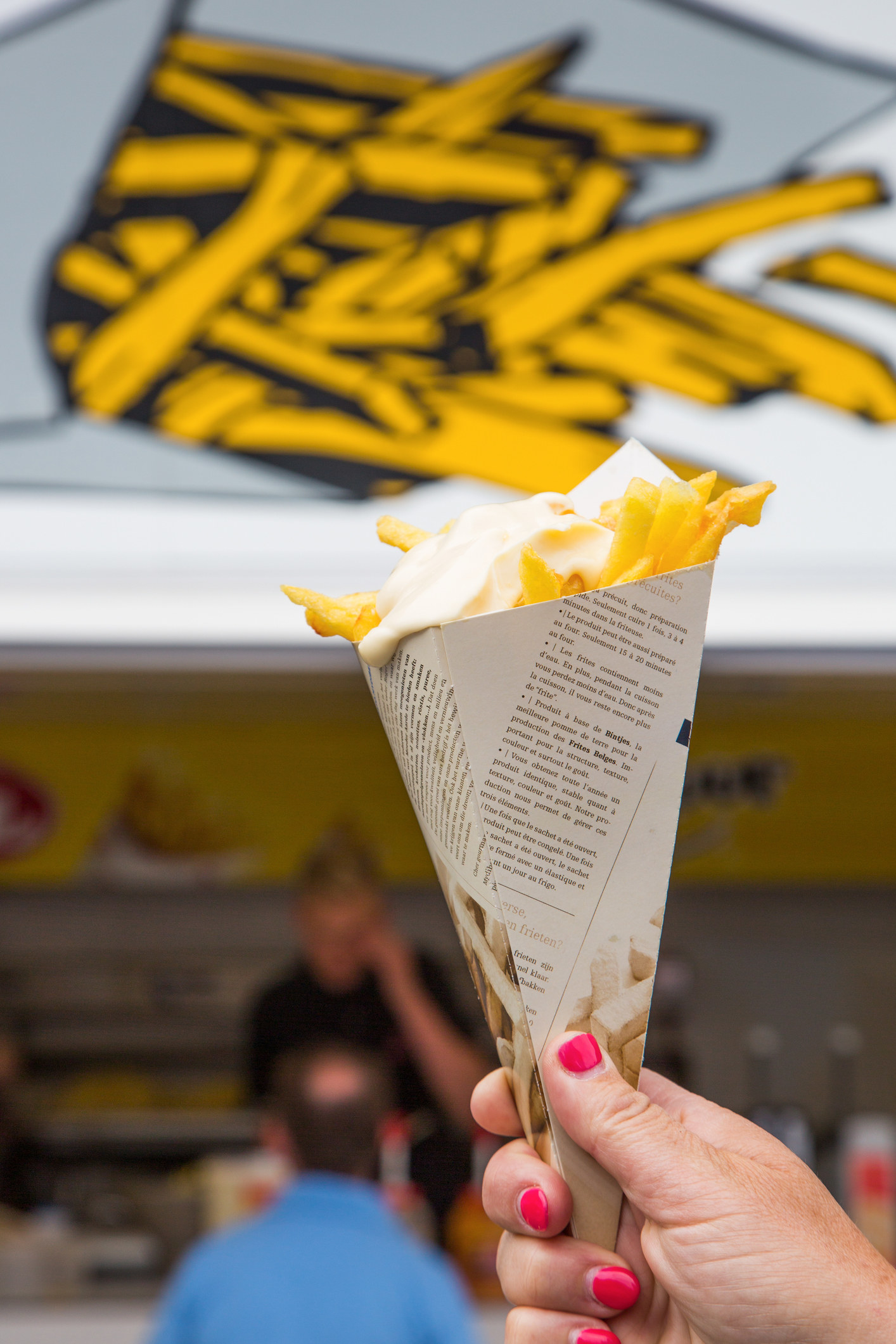 French fries doused in mayonnaise.