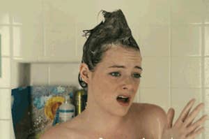 emma stone in the shower in easy a