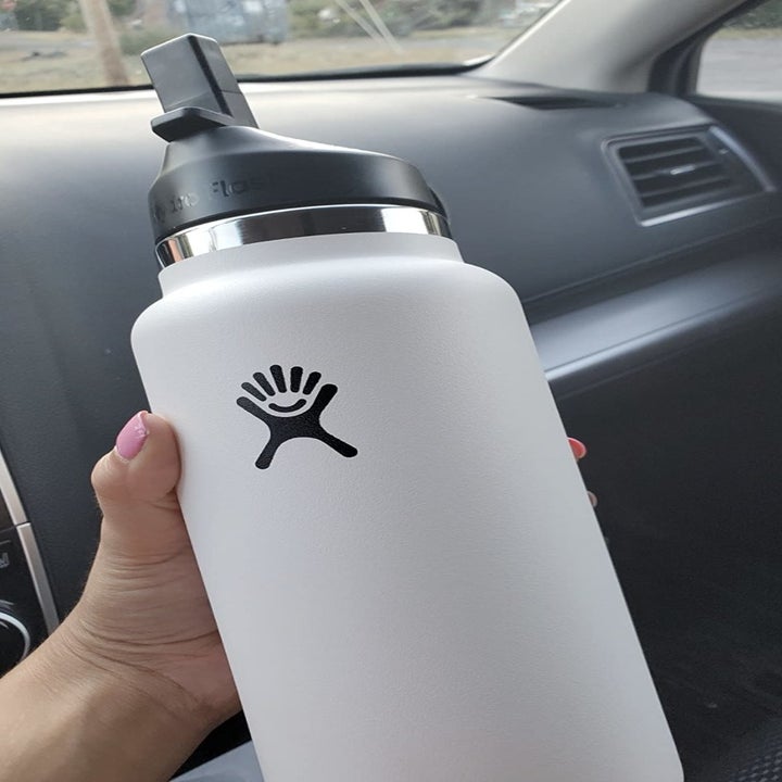 the mouthpiece on the water bottle extended out