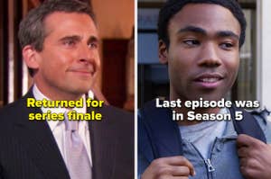 Steve Carell in The Office and Donald Glover in Community