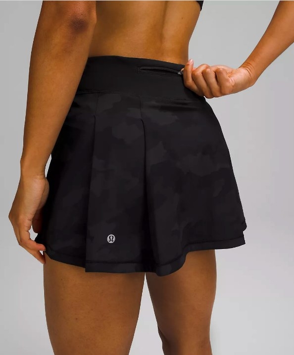 Close-up of the black skirt