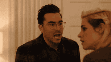 Dan Levy saying to Kristin&#x27;s character &quot;I have been tracking you&quot;