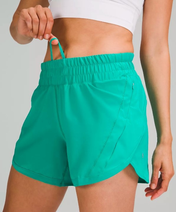 The green drawstring shorts