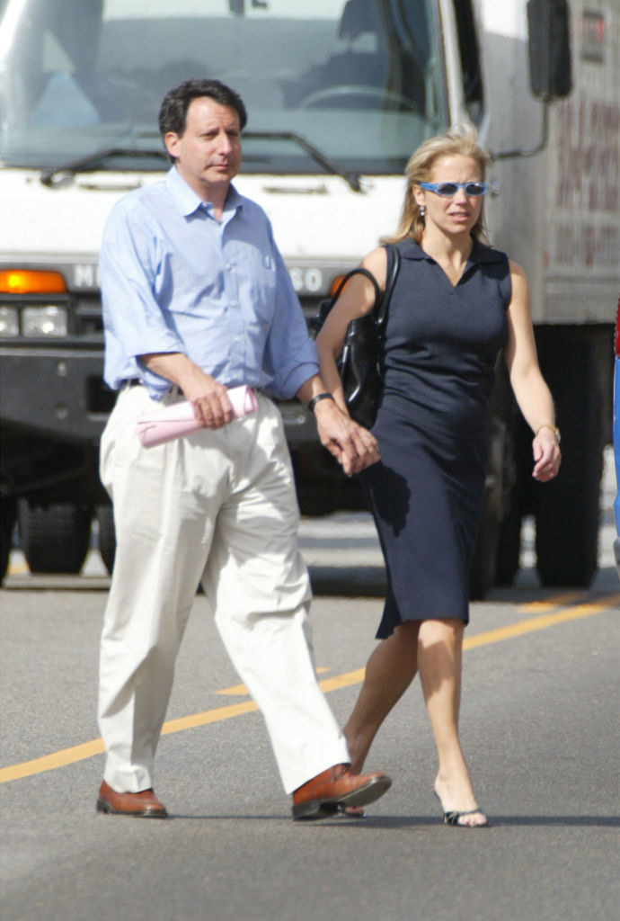 Couric walking with Werner when they were dating in 2002