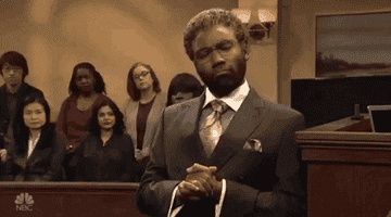 Donald Glover in a lawyer skit on &quot;Saturday Night Live&quot;