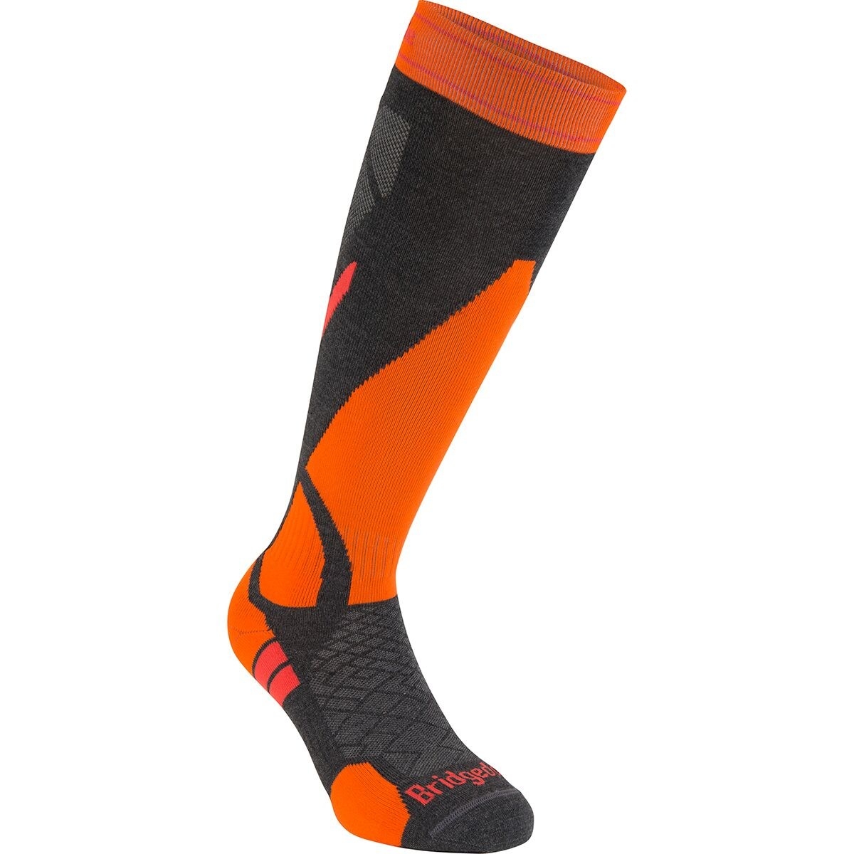 The orange calf high ski sock