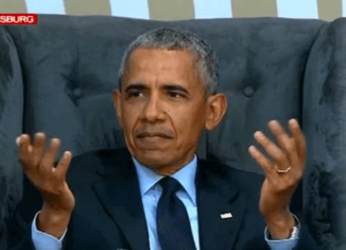 Obama looking shocked