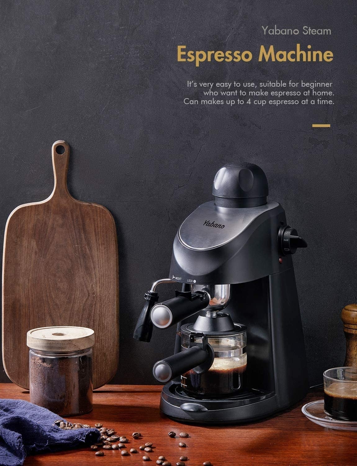 espresso machine on a kitchen countertop