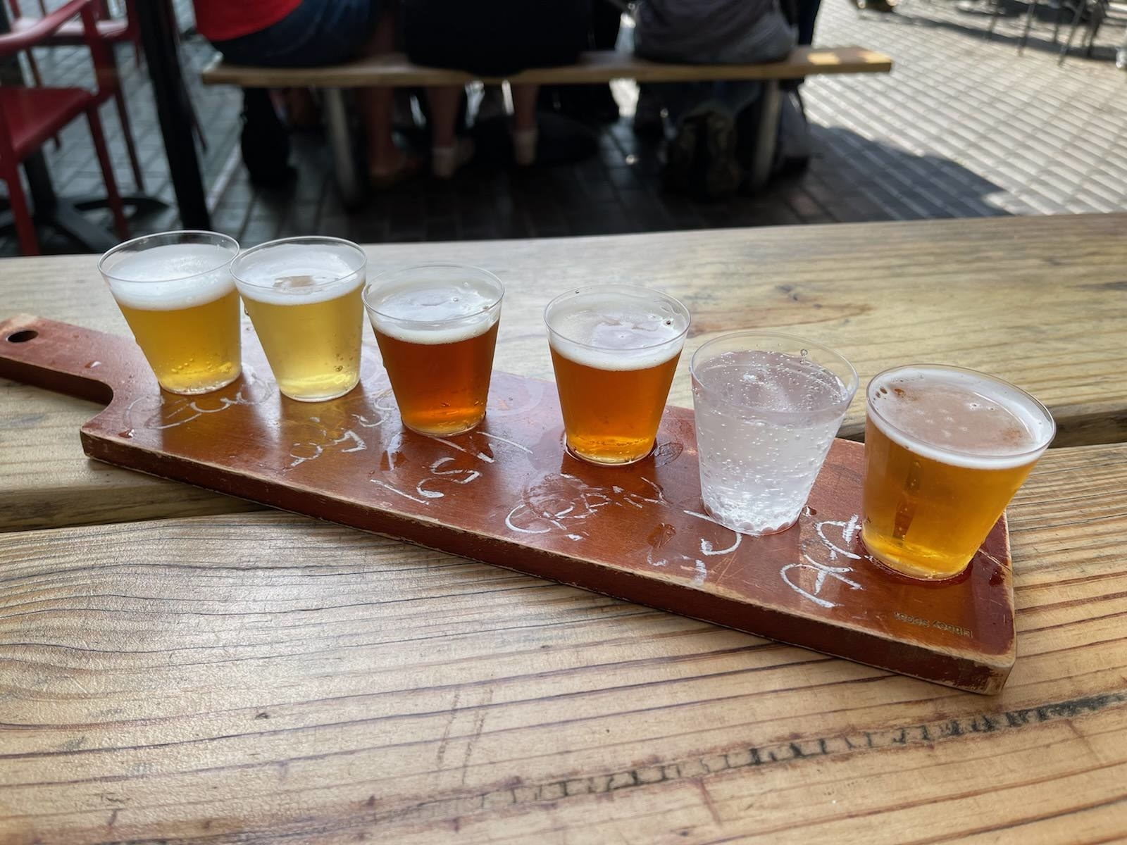 6 different style beer samples