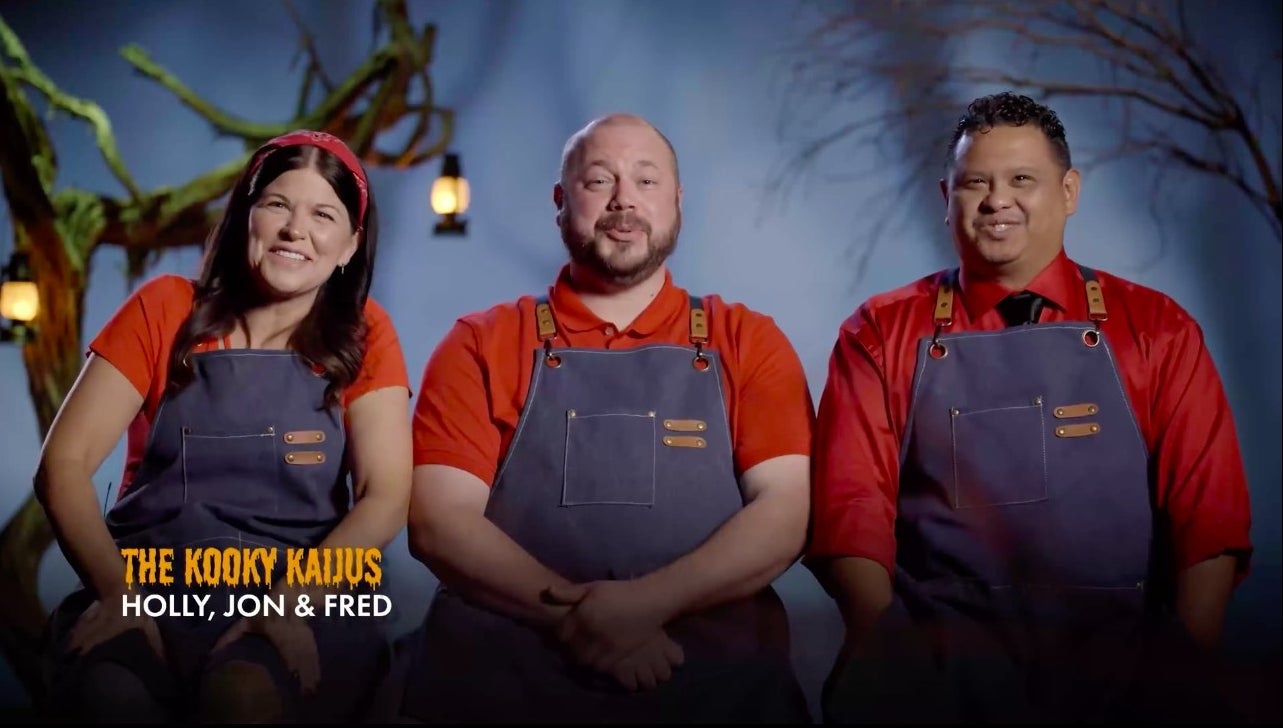 three people in aprons: holly, jon &amp;amp; fred