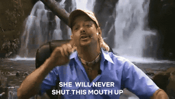 Joe Exotic saying, &quot;She will never shut this mouth up&quot;