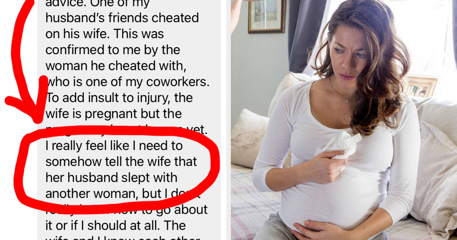 pregnant wife is cheating on her husband