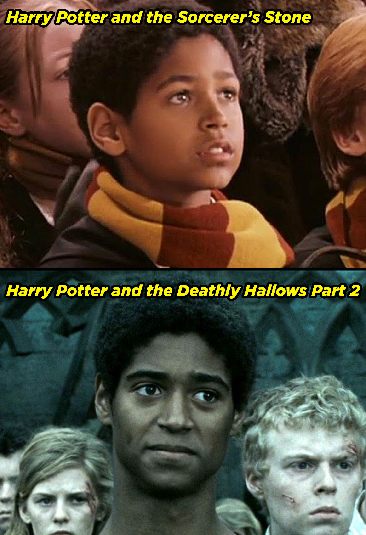 Alfred Enoch in the Sorcerer&#x27;s Stone and Deathly Hallows Part 2