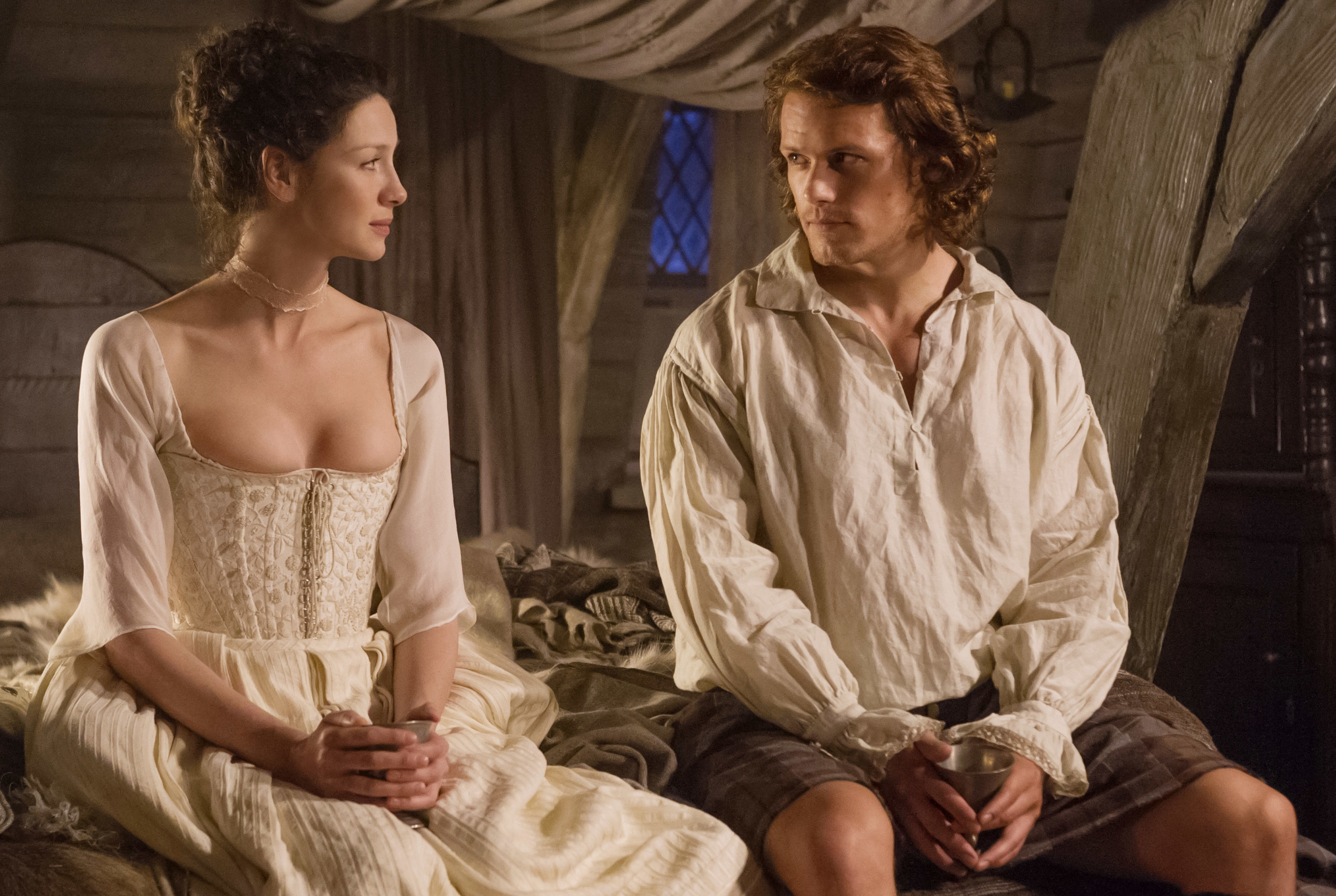 Jamie and Claire on their wedding night