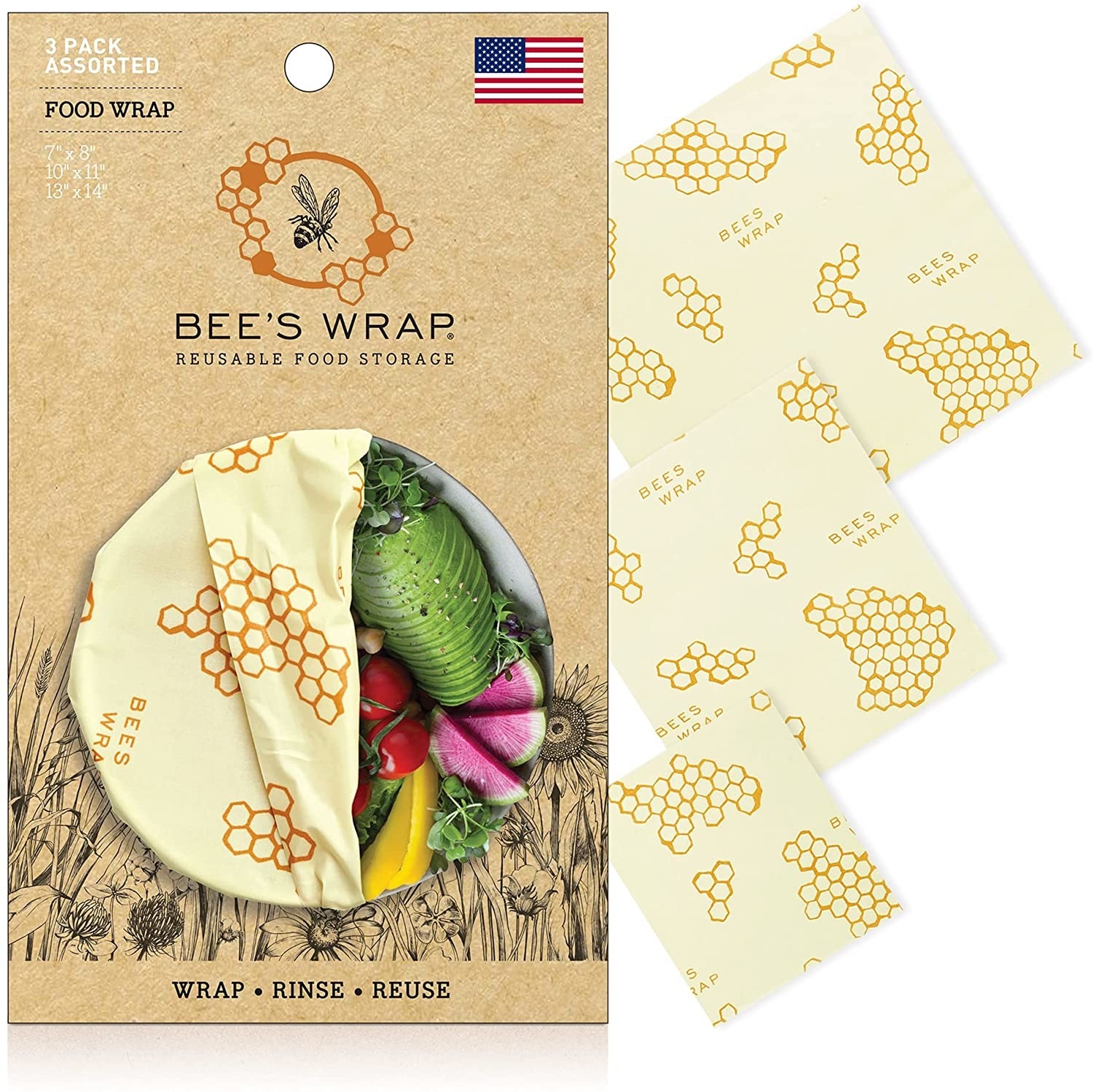 Package of beeswax wrapping sheets