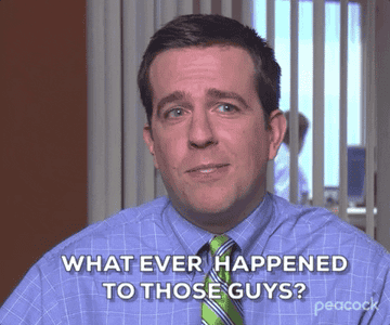 Ed Helms from The Office asking, &quot;What ever happened to those guys?&quot;