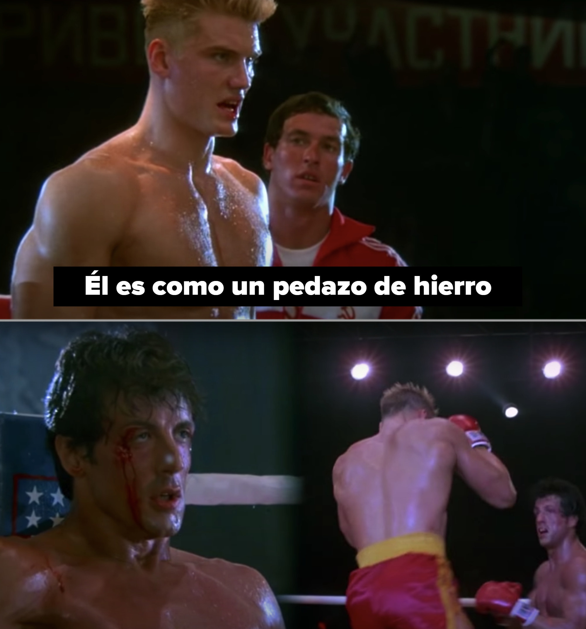 The end fight of Rocky vs. Drago in &quot;Rocky IV&quot;