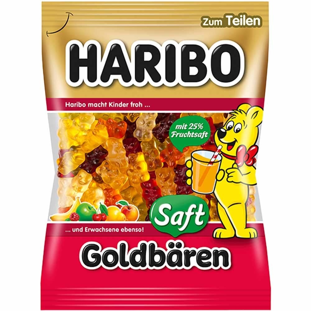 Package of Haribo juice-filled gummies