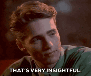 Male character in &quot;Beverly Hills, 90210&quot; notes, &quot;That&#x27;s very insightful.&quot;