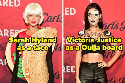 Sarah Hyland as a taco and Victoria Justice as a Ouija board