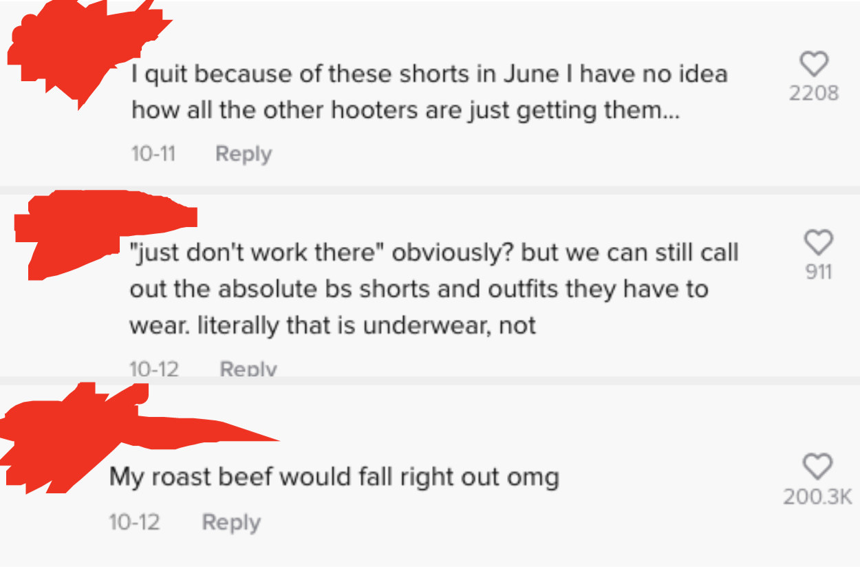 One person said &quot;just don&#x27;t worth there&quot; obviously? but we can still call out the absolute the bs shorts and outfits they have to wear. literally that is underwear&quot;