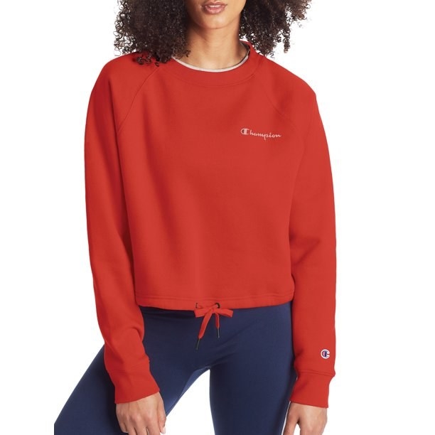the sweatshirt in red
