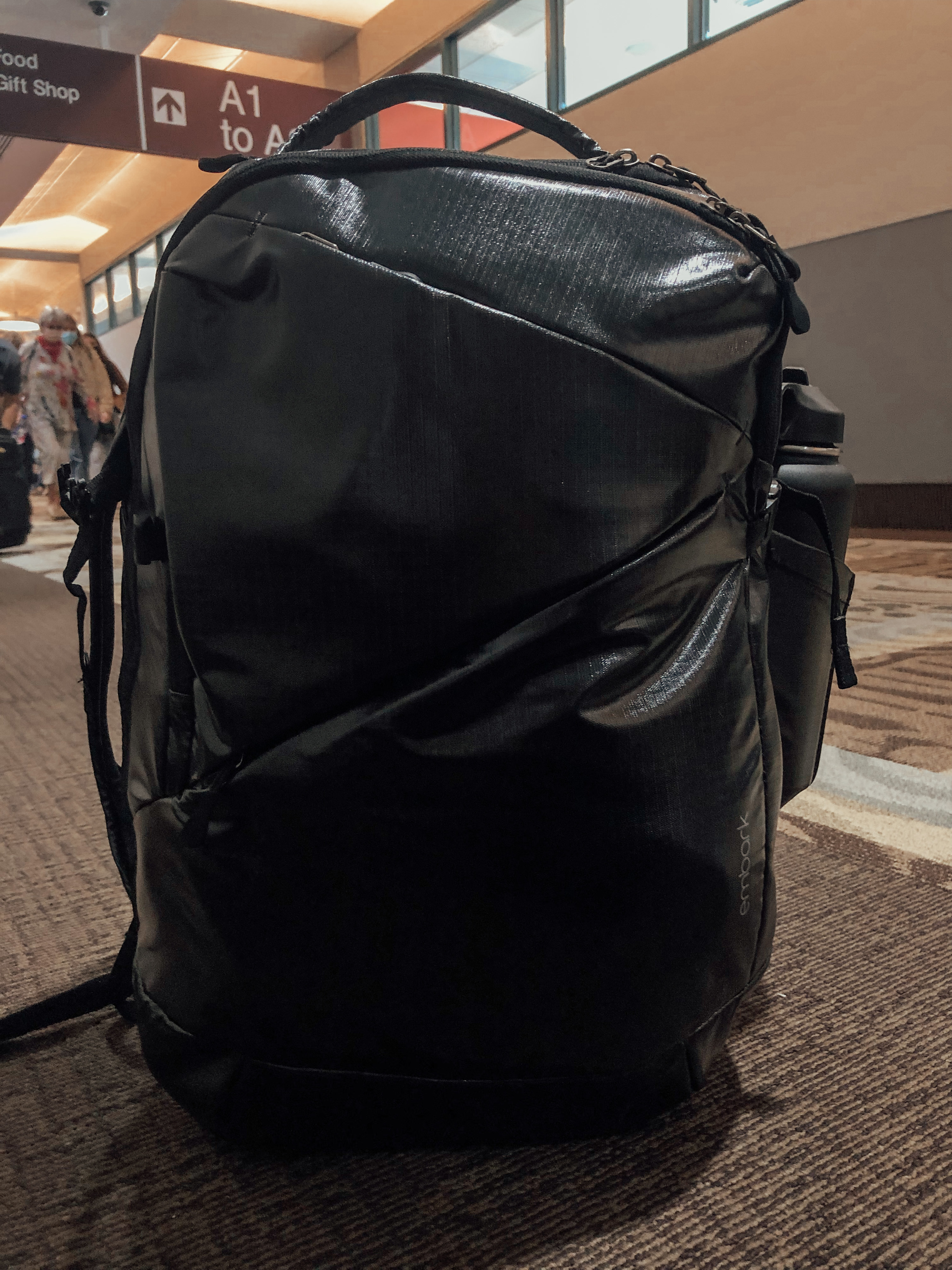 Backpack in airport