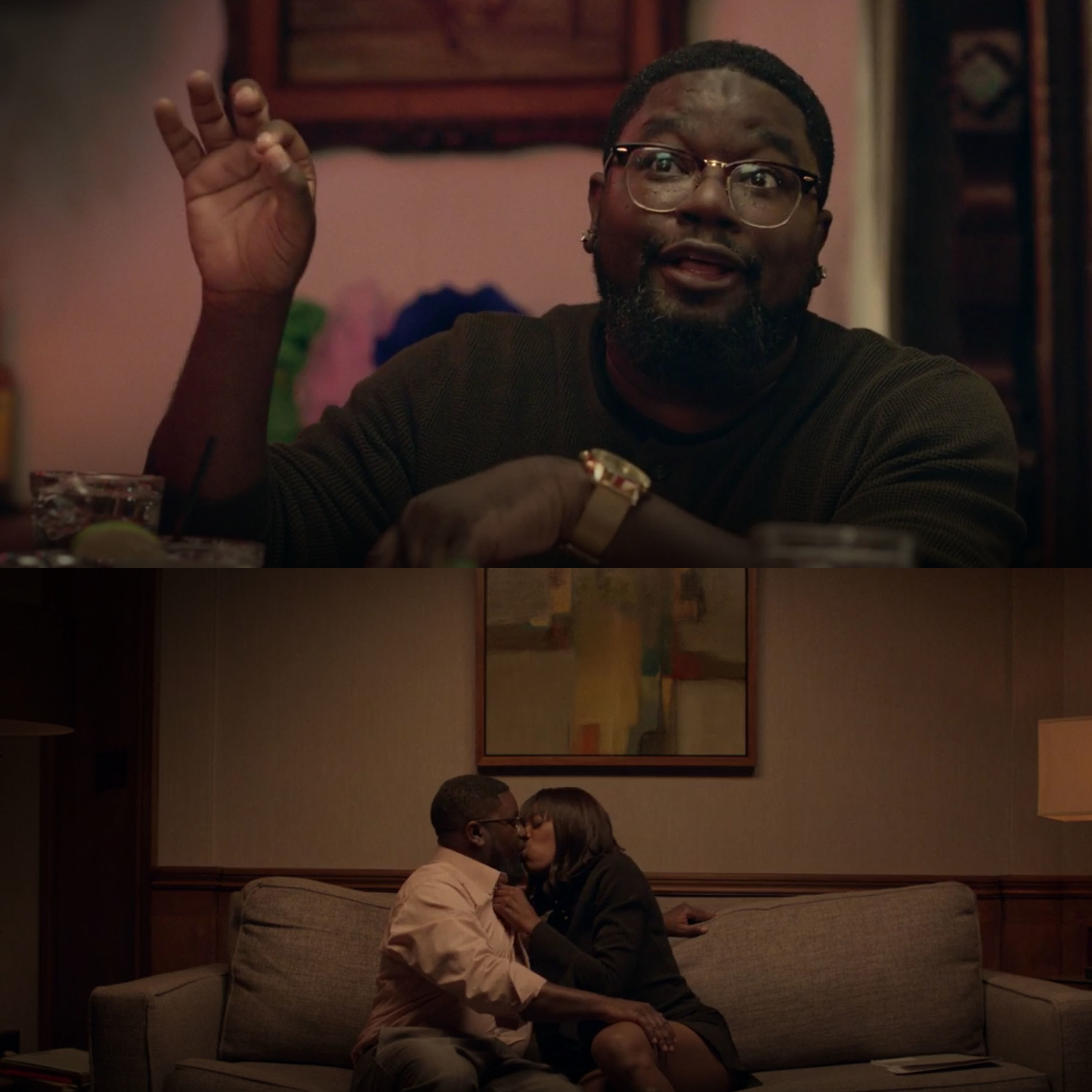 Lil Rey Howery as Quentin jokes with Molly and later hooks up with her on the couch in his office in &quot;Insecure&quot;