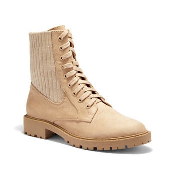 the Buffy combat boots in light beige