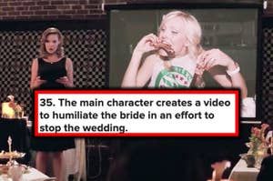 "the main character creates a video to humiliate the bride"