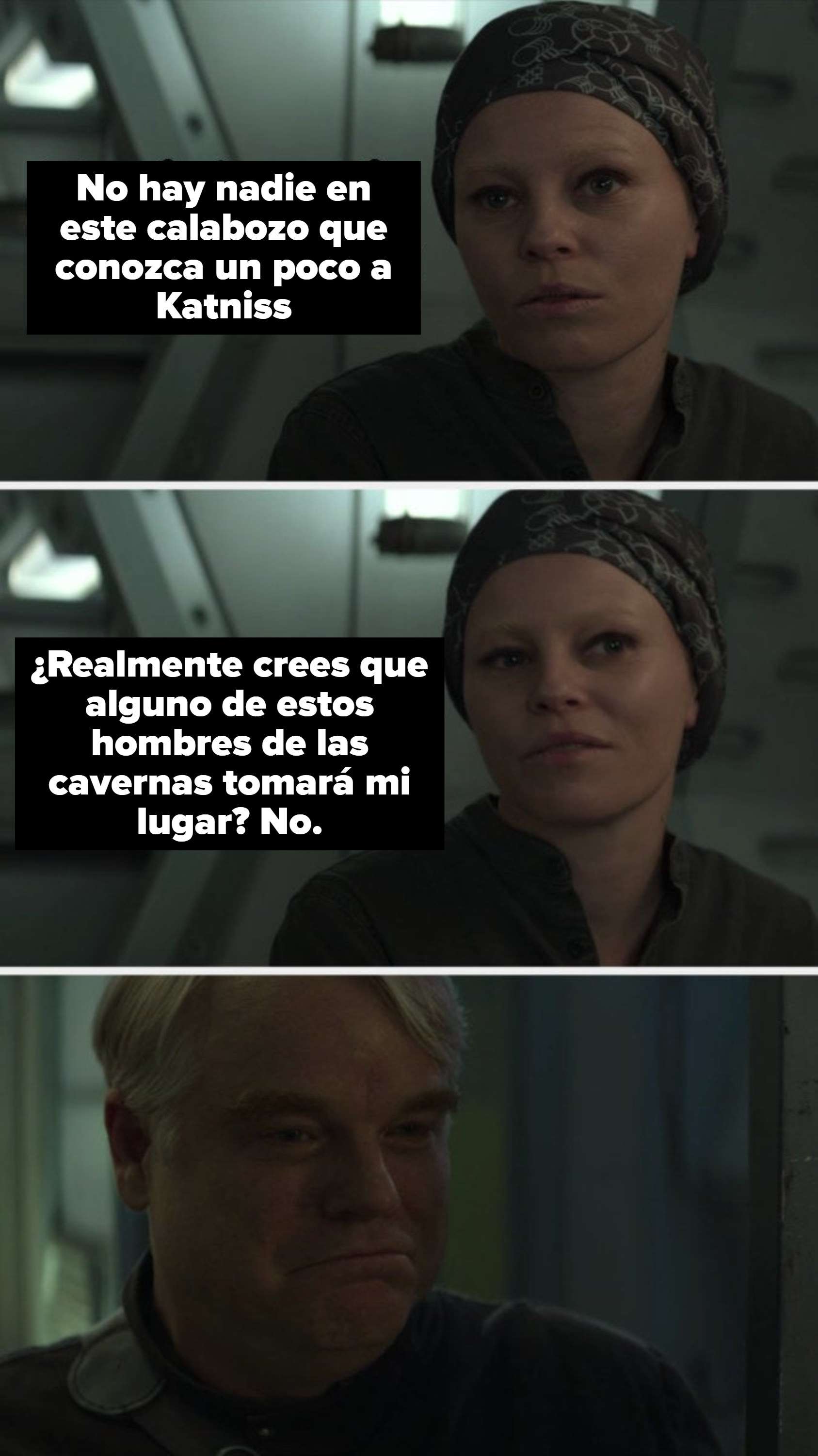 Effie tells Plutarch no one knows Katniss like she does