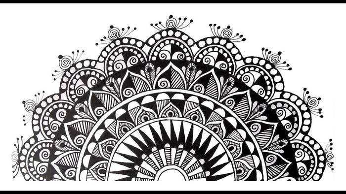 Semi-circle mandala