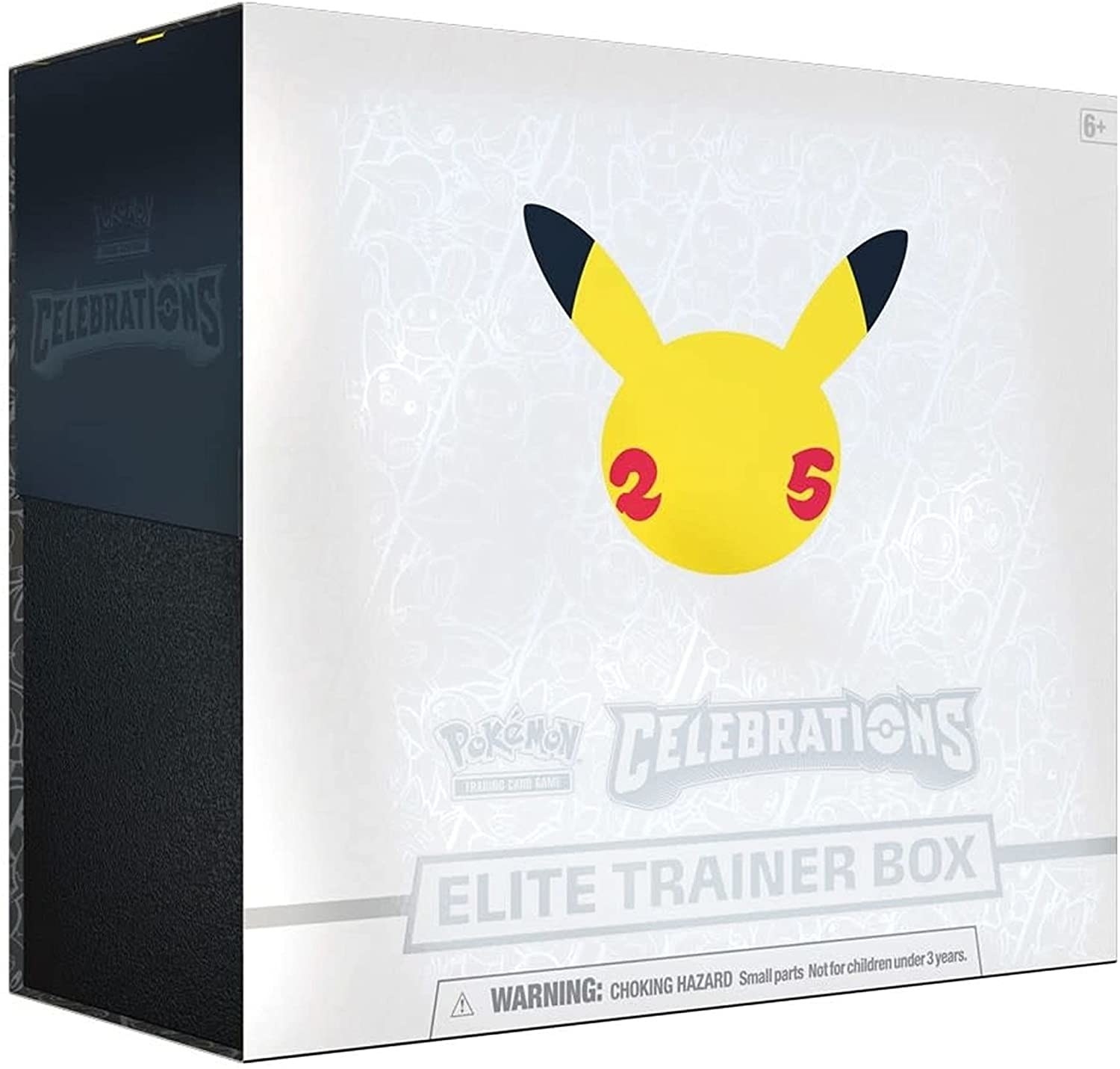 the elite trainer box that has pikachu logo on the font and the number 25