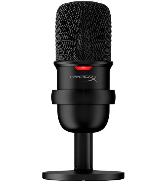 Foto de micrófono condensador en color negro