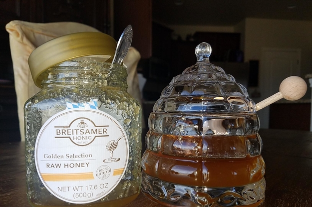 reviewer image of the STUDIO SILVERSMITHS Beehive Crystal Honey Jar