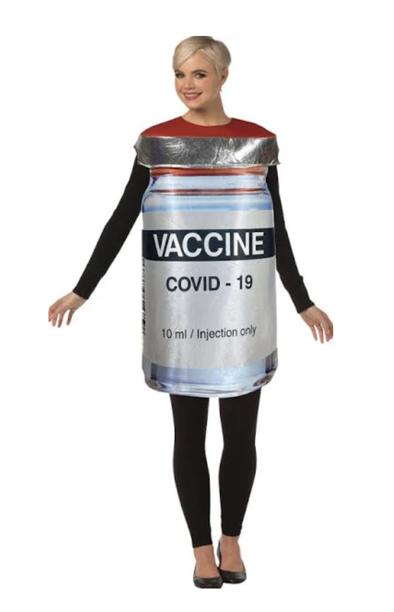 woman in vaccine costume