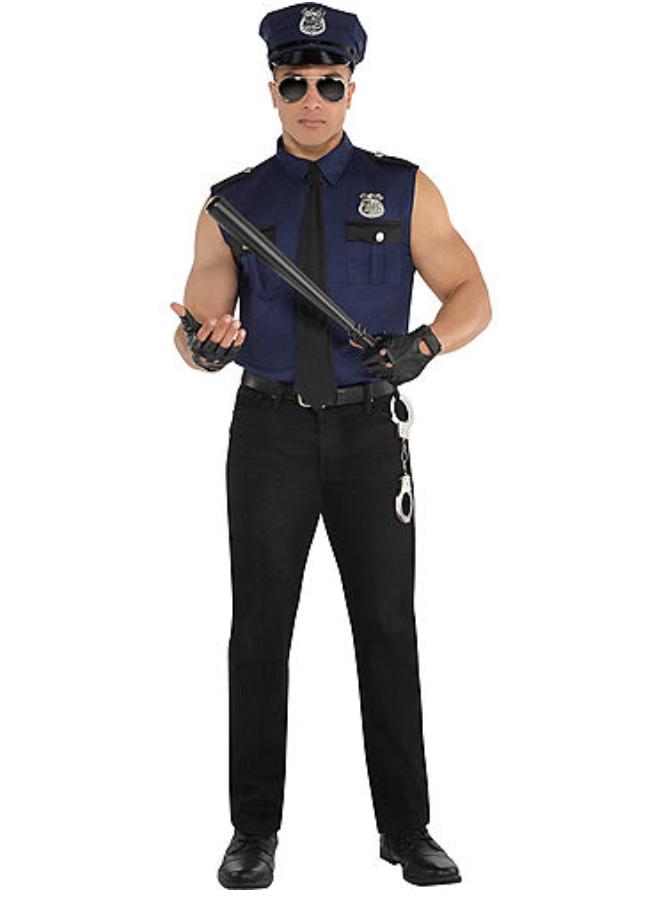 sexy sleeveless policeman costume