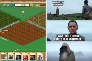 A screenshot of the original Farmville game